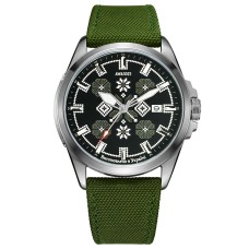Awarder Embroidery Silver-Army Green Green  Automatic 10ATM
