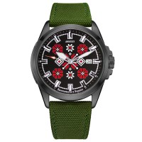 Awarder Embroidery Black-Red Green  Automatic 10ATM