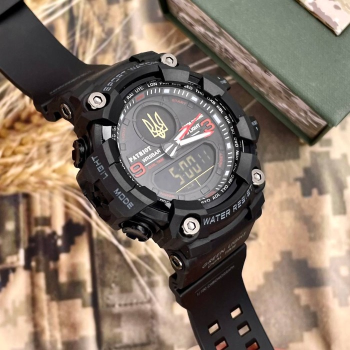 Patriot 001RDUAGD Тризуб золото Чорні з червоним + Коробка.