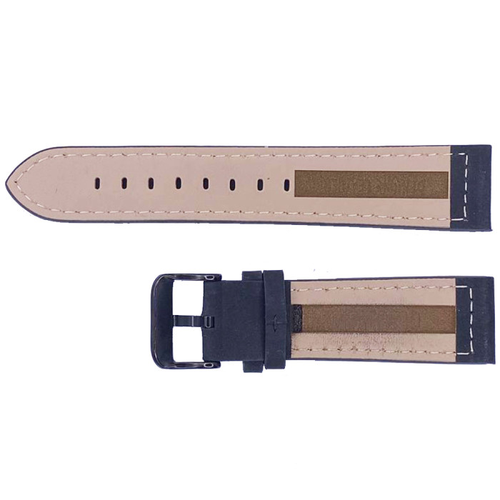 Ремінець для годинника 22 мм Нубук Чорний