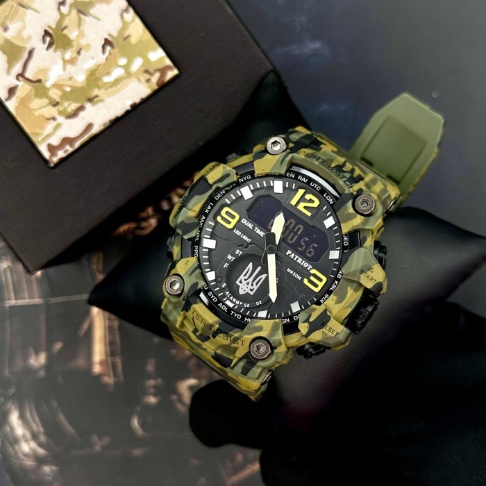 Patriot 003CMGRUASI Тризуб срібло Зелений камуфляж + Коробка.