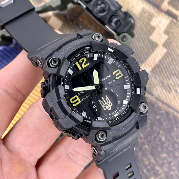 Patriot 003BKUAGD Тризуб золото Чорні + Коробка.