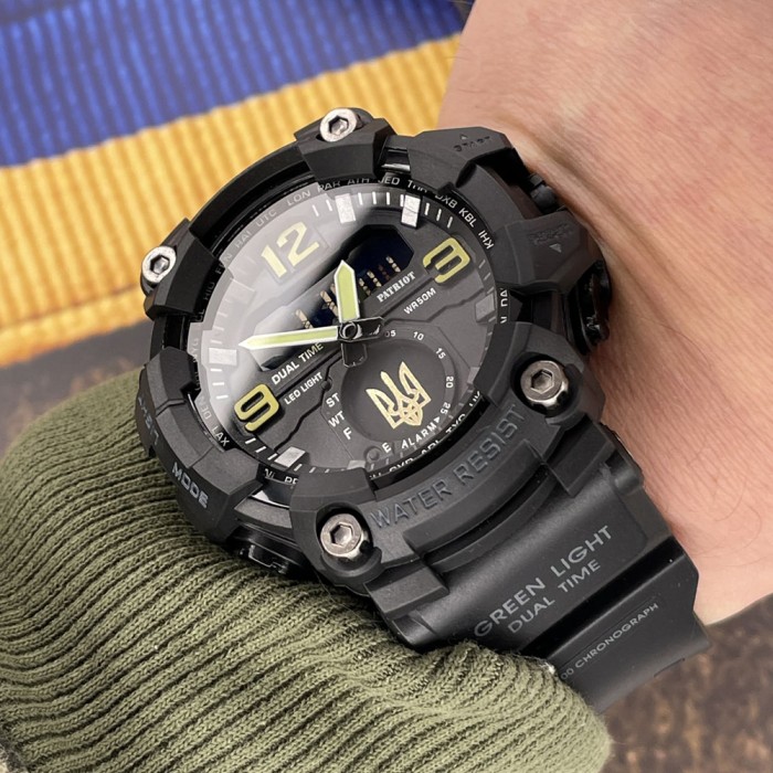 Patriot 003BKUAGD Тризуб золото Чорні + Коробка.