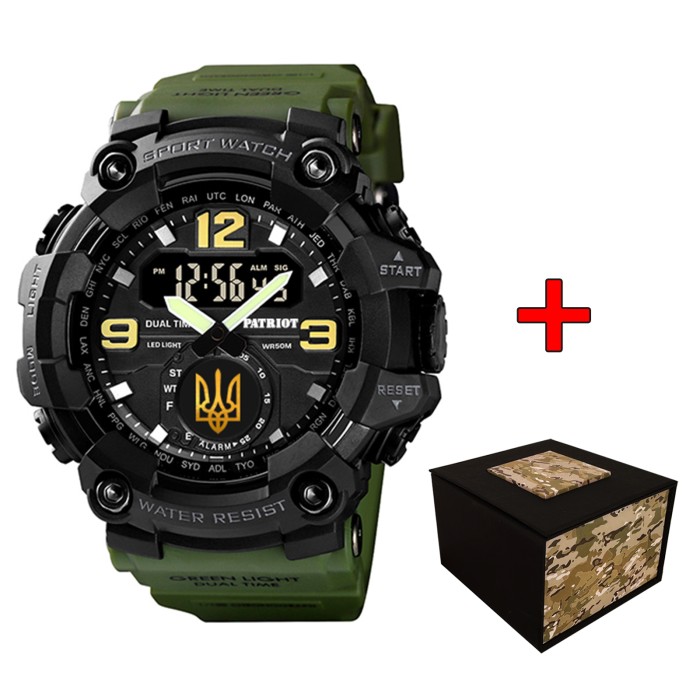 Patriot 004AGUAGD Тризуб золото Зелені + Коробка.