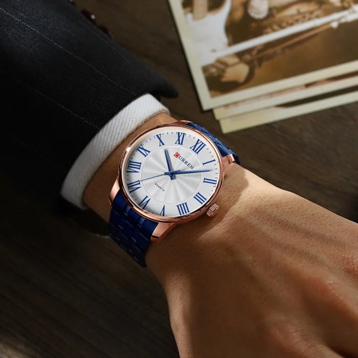 Curren 8422 Blue-Gold-White