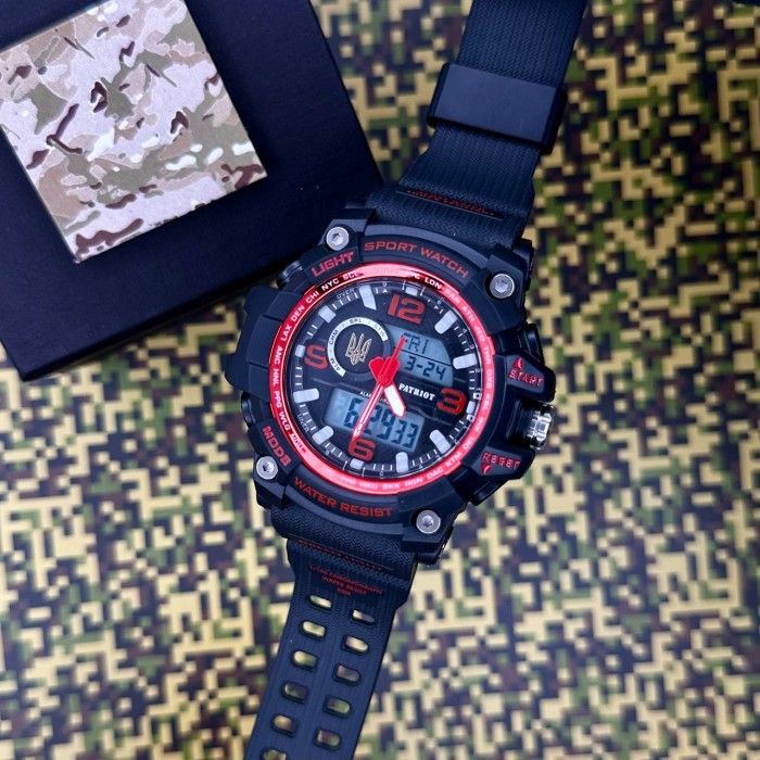 Patriot 012BKRDUAGD Тризуб золото Чорні з червоним + Коробка