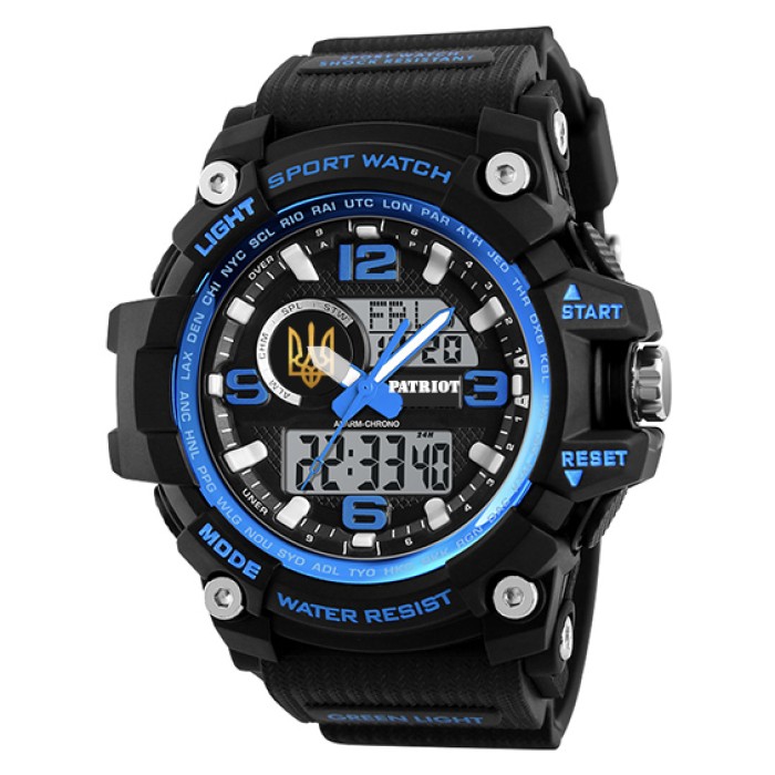 Patriot 012BUBKUAGD Тризуб золото Чорні з синім + Коробка