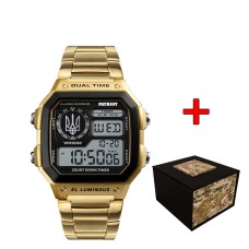 Patriot 011YGUASI Тризуб срібло Золото + Коробка