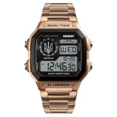 Patriot 011RGUASI Тризуб срібло Рожеве Золото + Коробка