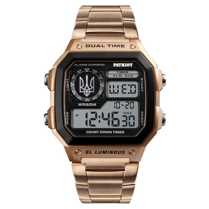 Patriot 011RGUASI Тризуб срібло Рожеве Золото + Коробка