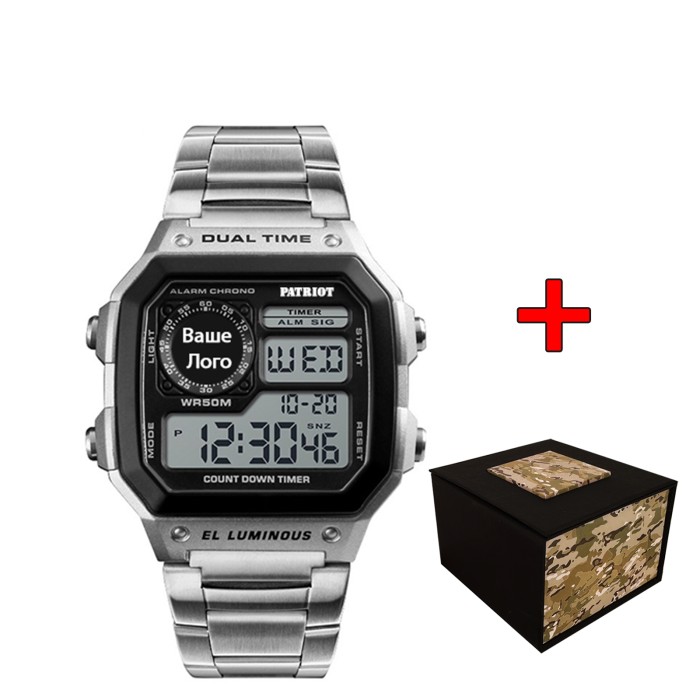 Patriot 011BK Ваше лого Срібло + Коробка