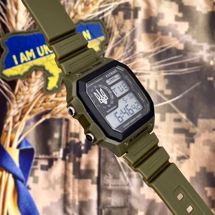 Patriot 010AGUASI Тризуб срібло Зелені + Коробка