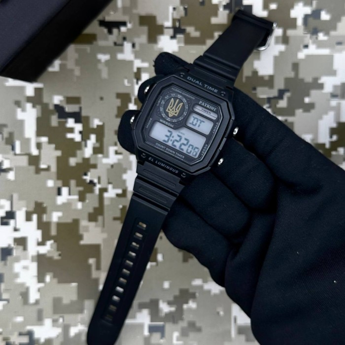 Patriot 010BKUAGD Тризуб золото Чорні + Коробка.