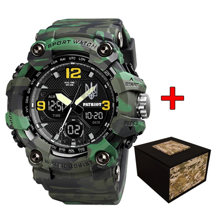 Patriot 006CMGRUASI Тризуб срібло Зелений камуфляж + Коробка