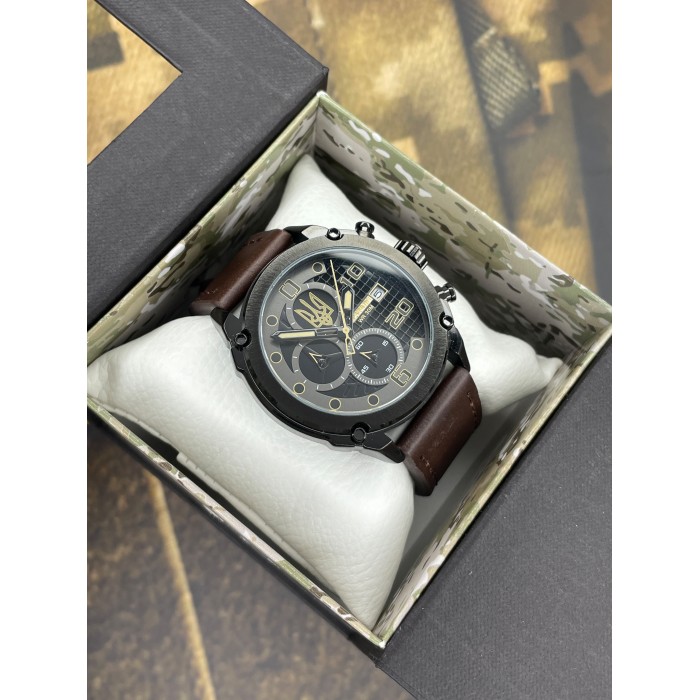 Наручний годинник Patriot 016BKBR Тризуб золото Чорні Кор.