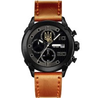 Patriot 016BKY Тризуб золото Чорні Св. Кор. ремінець + Коробка