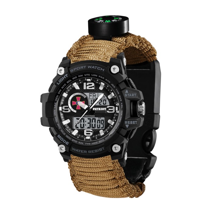 Patriot 012BKSU ЗСУ Чорні Паракордовий ремінець Khaki + Коробка