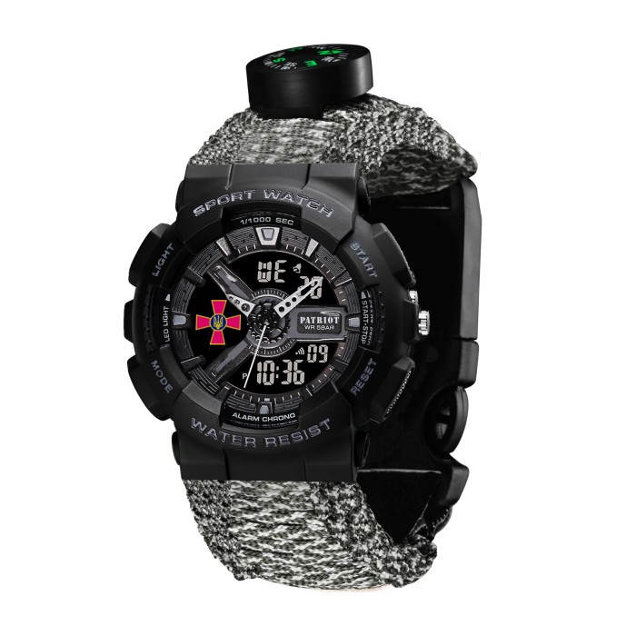 Patriot 005BKSU ЗСУ Чорні Паракордовий ремінець ACU + Коробка