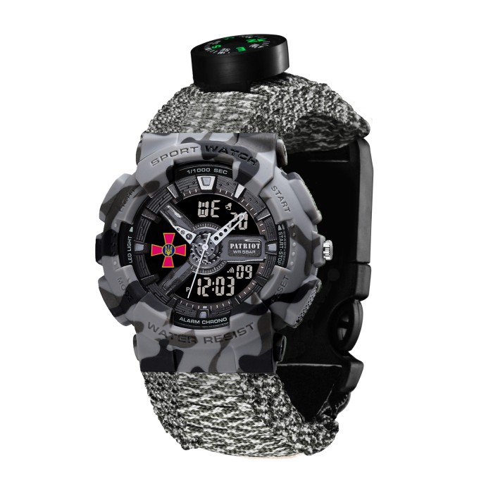Наручний годинник Patriot 005CMGYSU ЗСУ - Сірий камуфляж