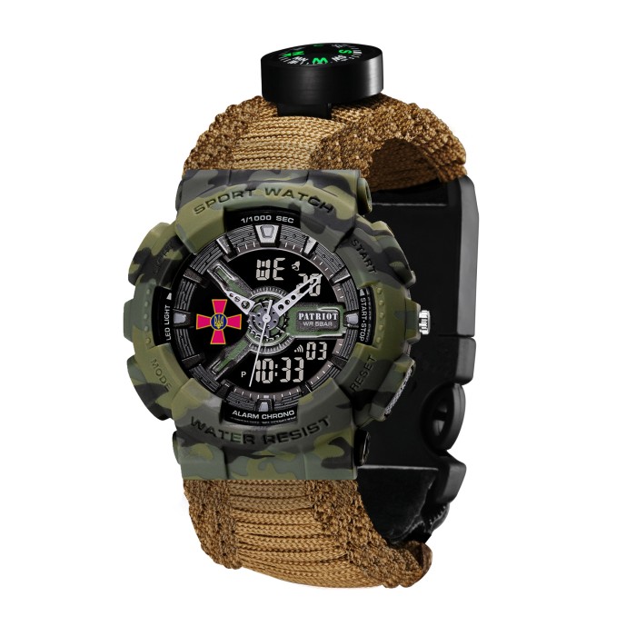 Patriot 005CMGRSU ЗСУ Зелений камуфляж Паракордовий ремінець Khaki + Коробка.