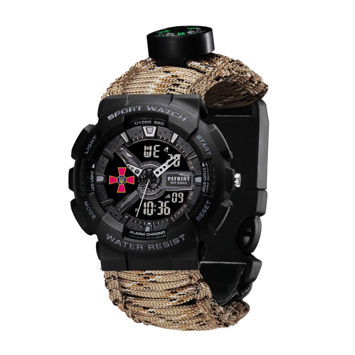 Patriot 005BKSU ЗСУ Чорні Паракордовий ремінець Desert Camo + Коробка