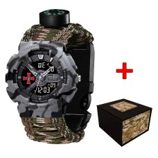 Patriot 005CMGYSU ЗСУ Сірий камуфляж Паракордовий ремінець Camo Green + Коробка.