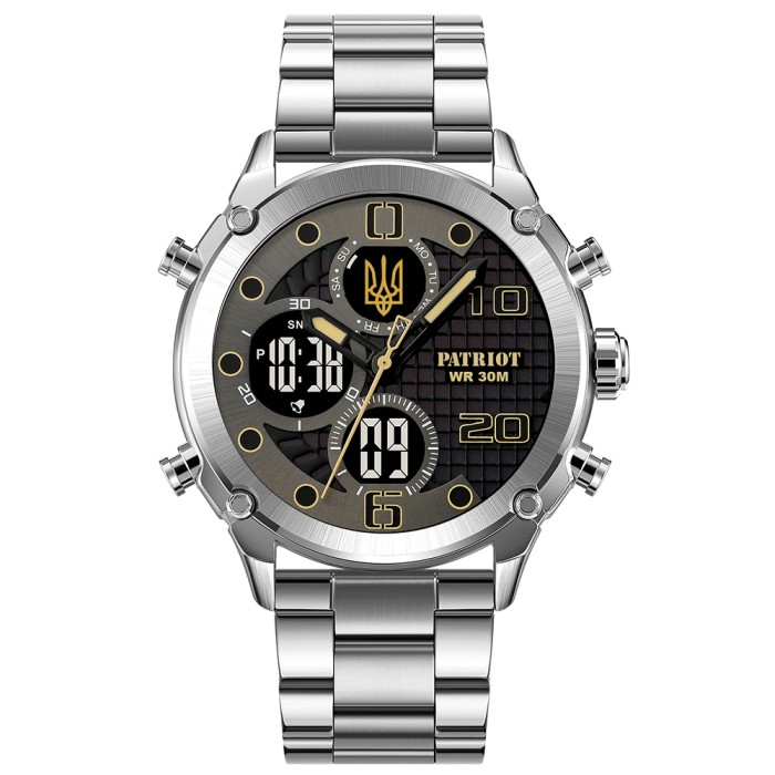 Patriot 017 Тризуб Золото Silver-Black Steel