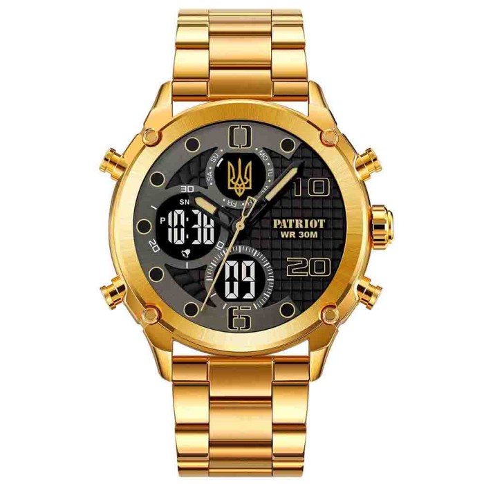 Patriot 017 Тризуб Золото Gold-Black Steel