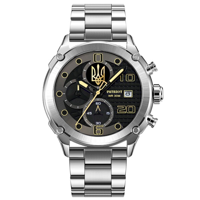 Patriot 016 Тризуб золото Silver-Black Steel