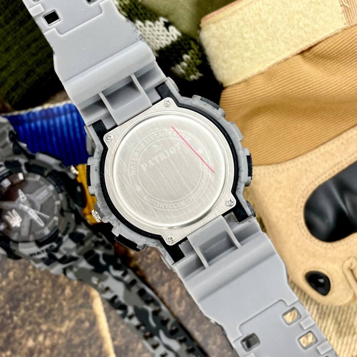 Patriot 005 Тризуб срібло Camo Grey + Коробка.