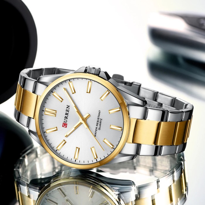 Curren 9090 Silver-Gold-Silver