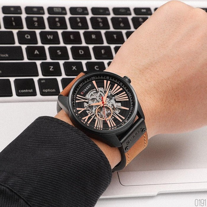 Curren 8299 Black-Gold-Brown