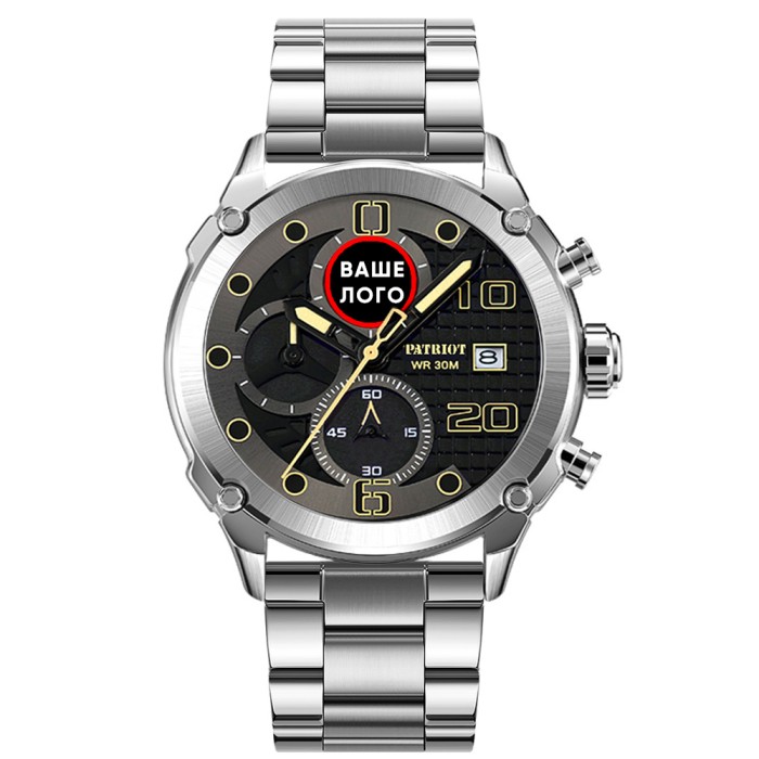 Patriot 016 Ваше Лого Silver-Black Steel