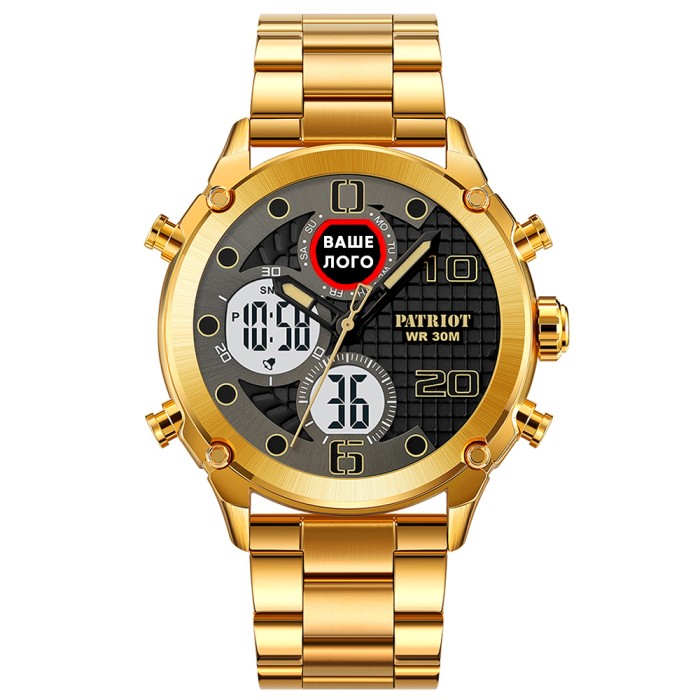 Patriot 017 Ваше Лого Gold-White Steel