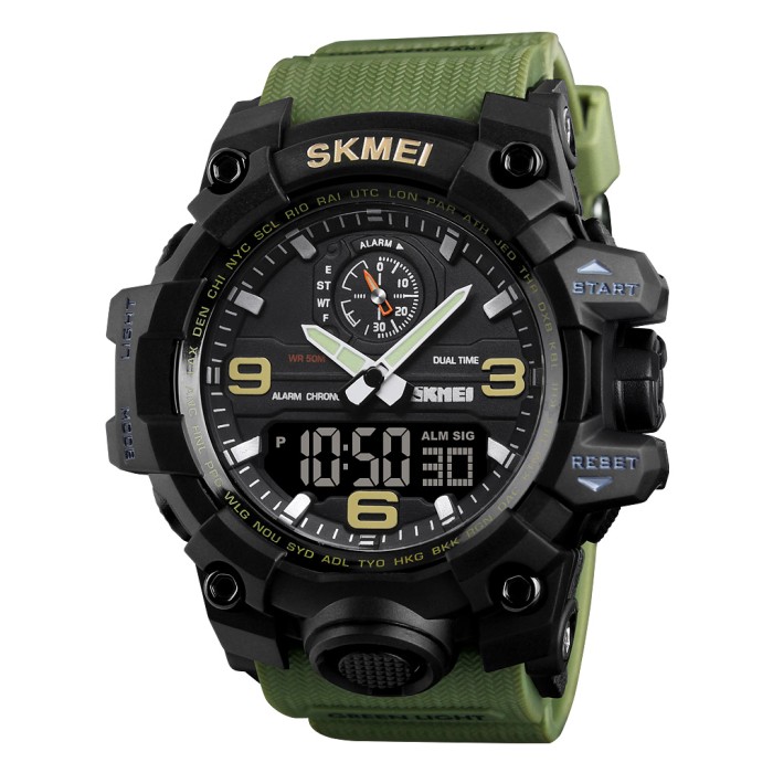 Skmei 1586 Black-Military Wrisband