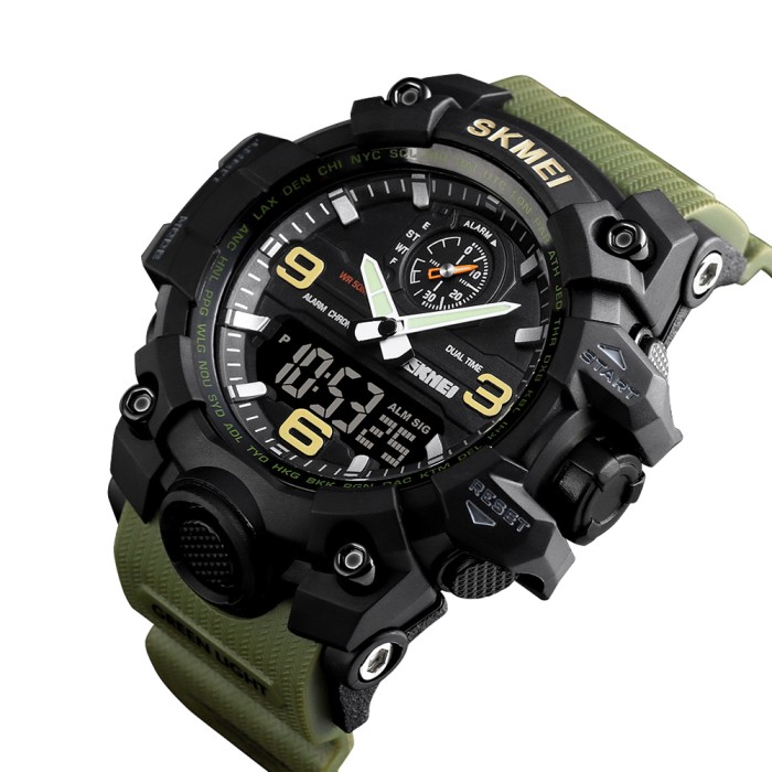 Skmei 1586 Black-Military Wrisband