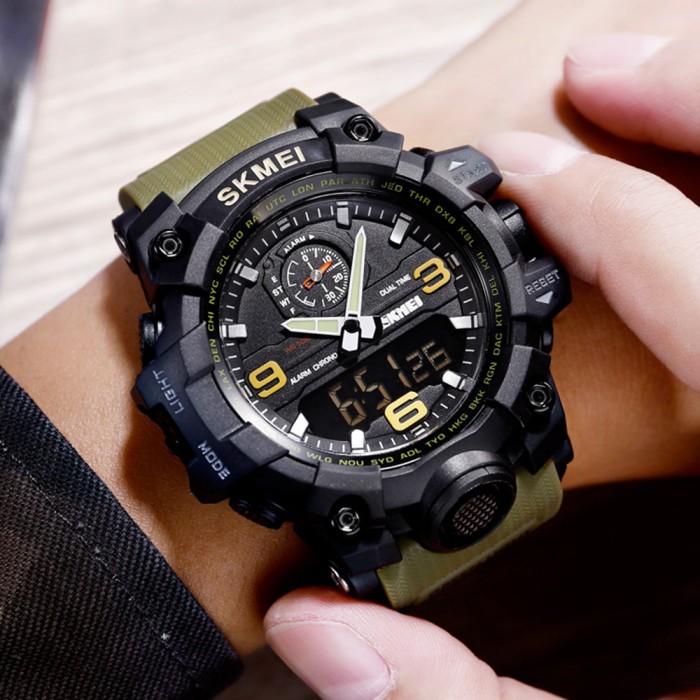 Skmei 1586 Black-Military Wrisband
