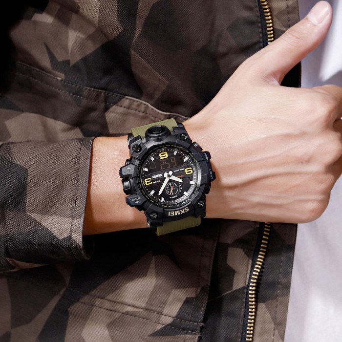 Skmei 1586 Black-Military Wrisband