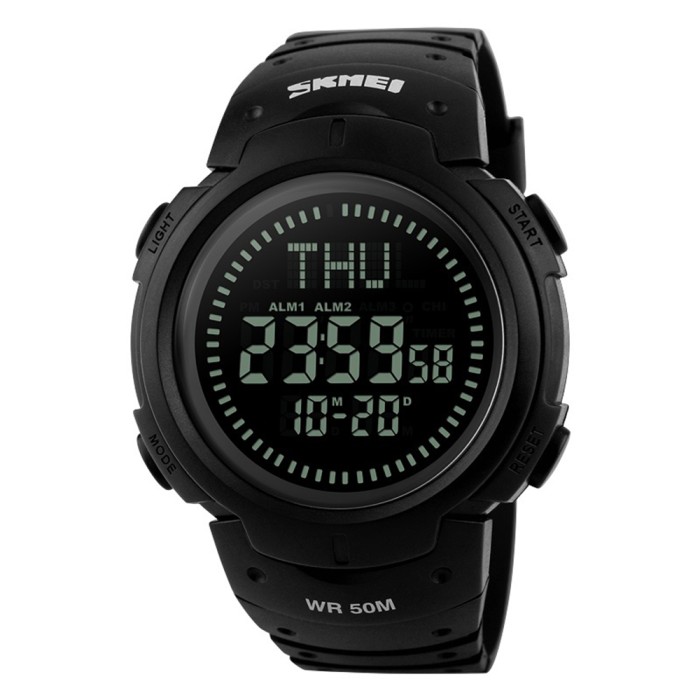 Наручний годинник Skmei 1231BK All Black Smart Watch + Compass