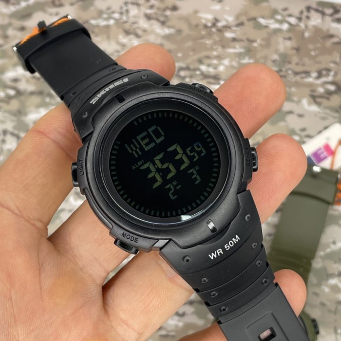 Наручний годинник Skmei 1231BK All Black Smart Watch + Compass