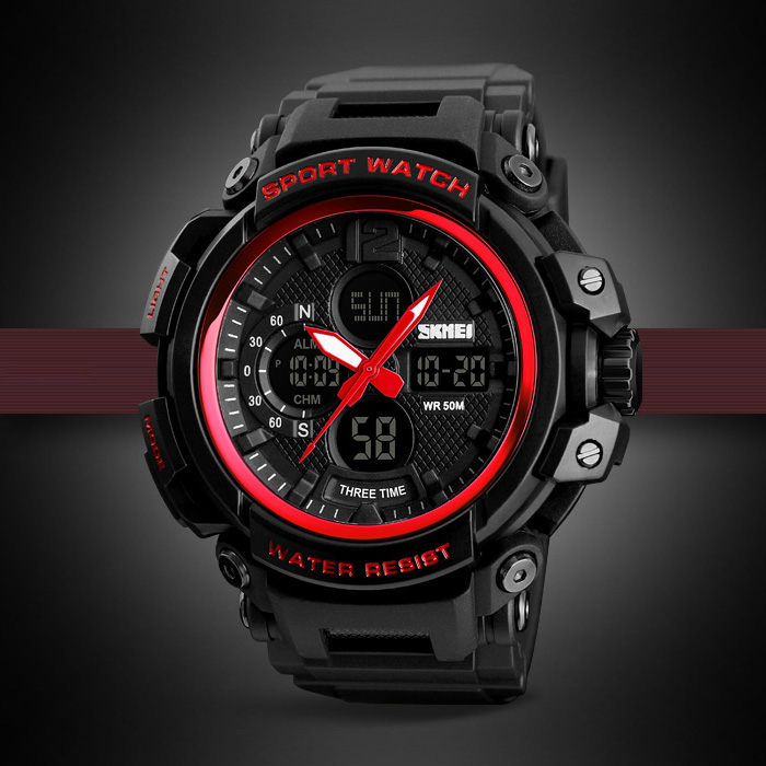 Skmei 1343 (1343RD) Black-Red SALE