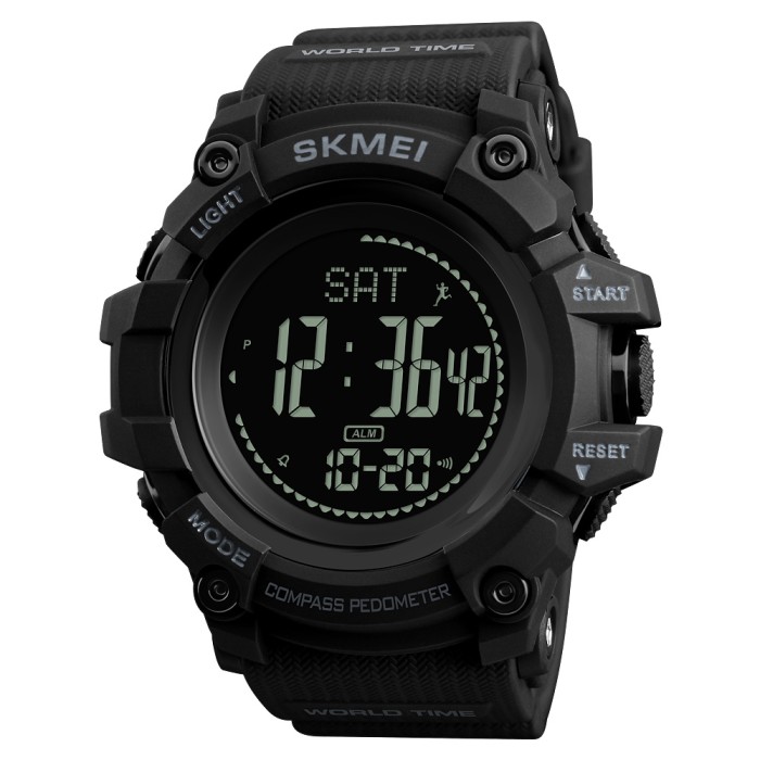 Годинник Skmei 1356BK Black + Compass
