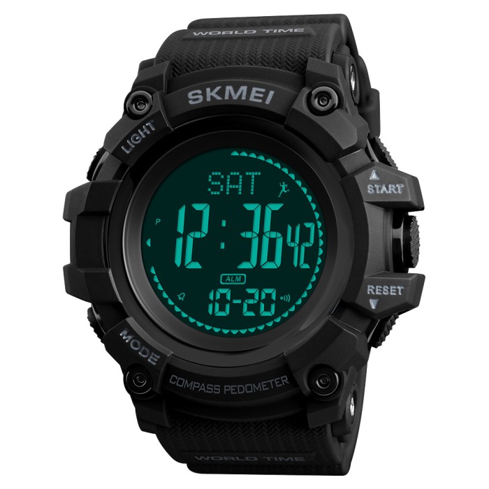 Годинник Skmei 1356BK Black + Compass