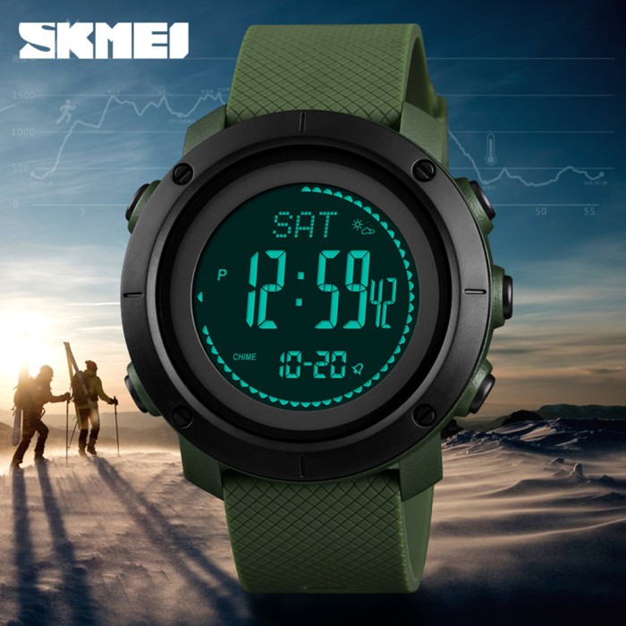 Годинник Skmei 1427AG Army Green з компасом