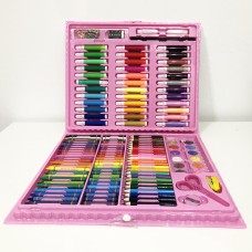 Художній набір валізу для творчості 208 предметів, Набори для юного художника. Колір: рожевий
