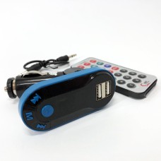 Автомобільний трансмітер/модулятор CM i9, радіо трансмітер, FM модулятор для автомобіля. Колір: синій