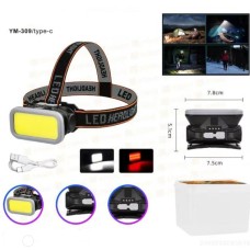 Ліхтар налобний YM-309-COB(white+red), Ліхтар з різними режимами роботи, Надпотужний ліхтар налобний