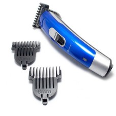 Машинка для стрижки волосся Gemei GM-6046, Акумуляторний універсальний тример для стрижки. Колір: синій