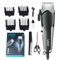 Машинка для стрижки VGR V-130 провідна професійна з насадками для окантовки триммер для волосся