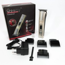 Машинка для стрижки Gemei GM-657 бездротова з комплектом насадок, Перукарські машинки